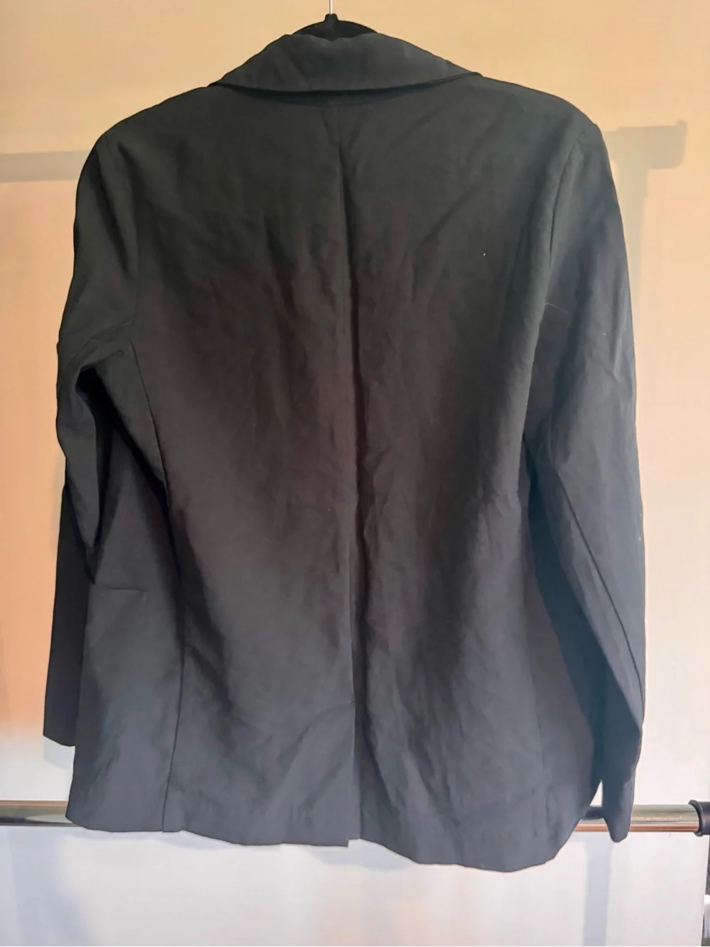 Women's Black Single-Button Blazer Jacket
